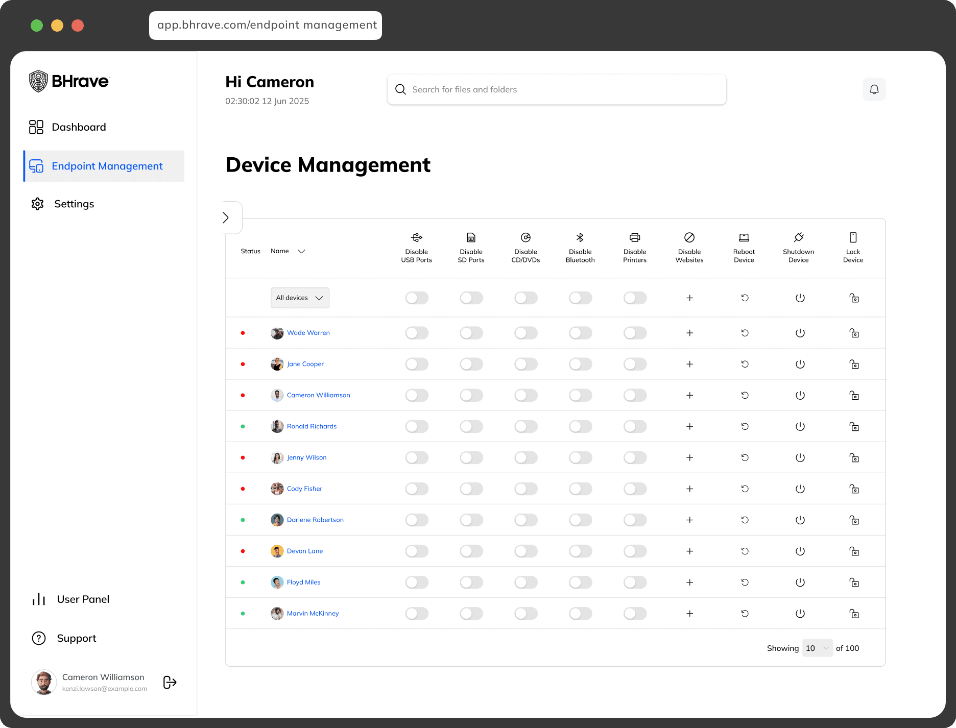 Bhrave Dashboard
